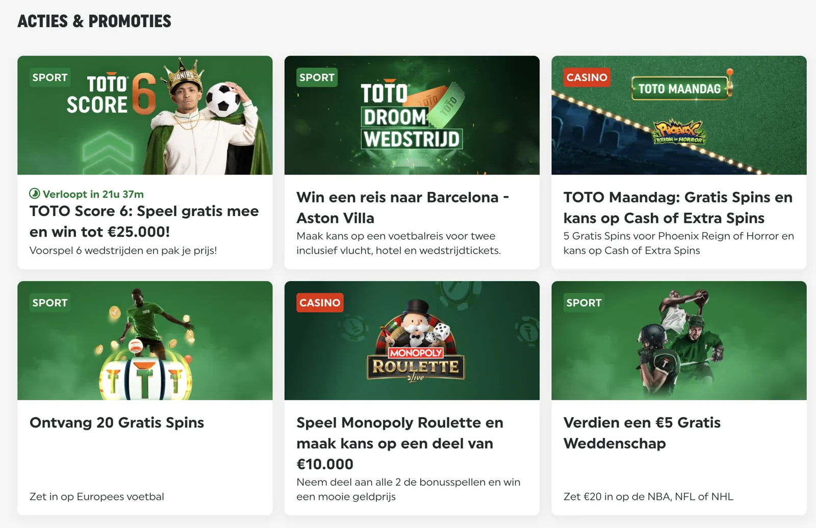 TOTO promoties voor meerdere producten