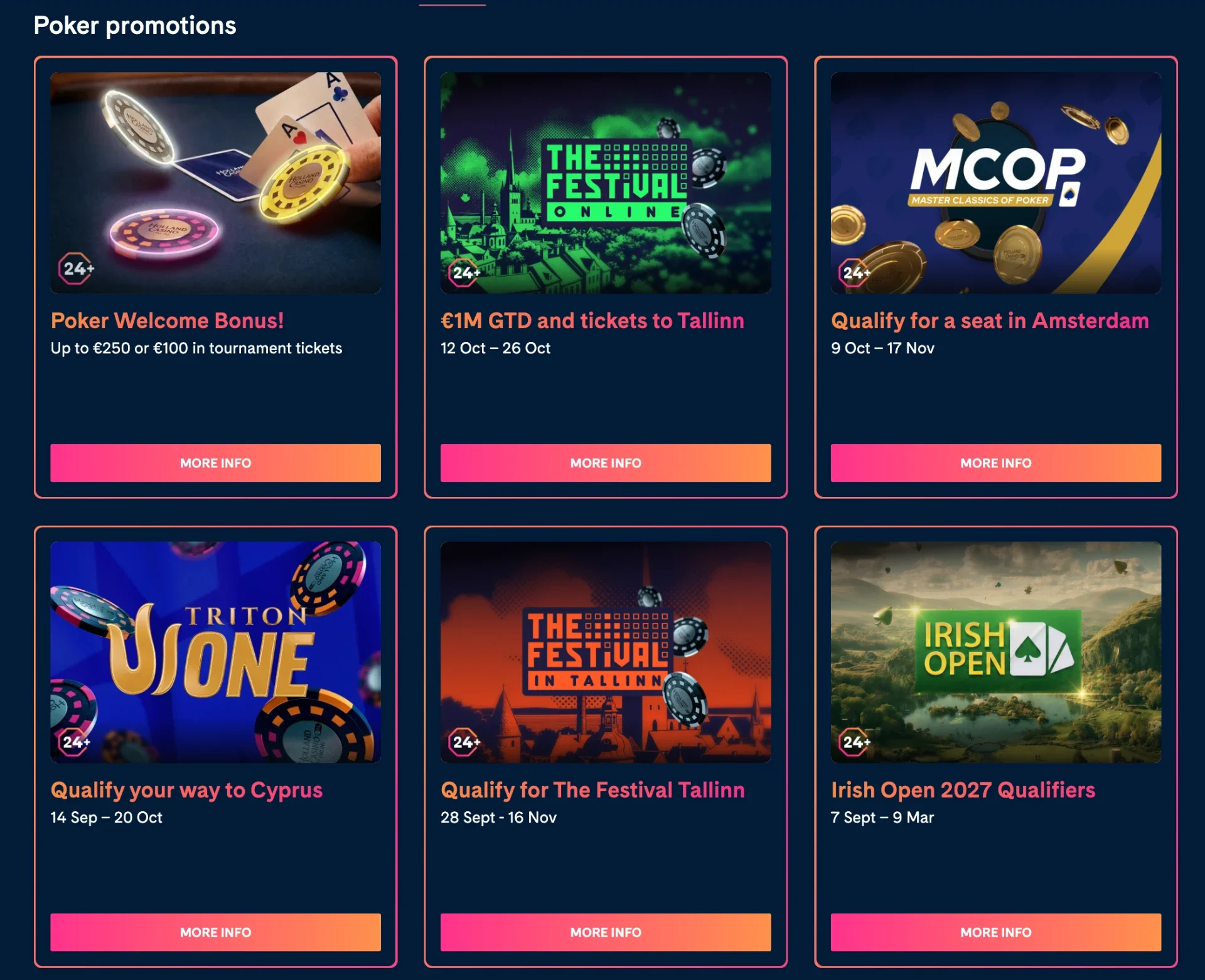 Pokerpromoties bij Holland Casino