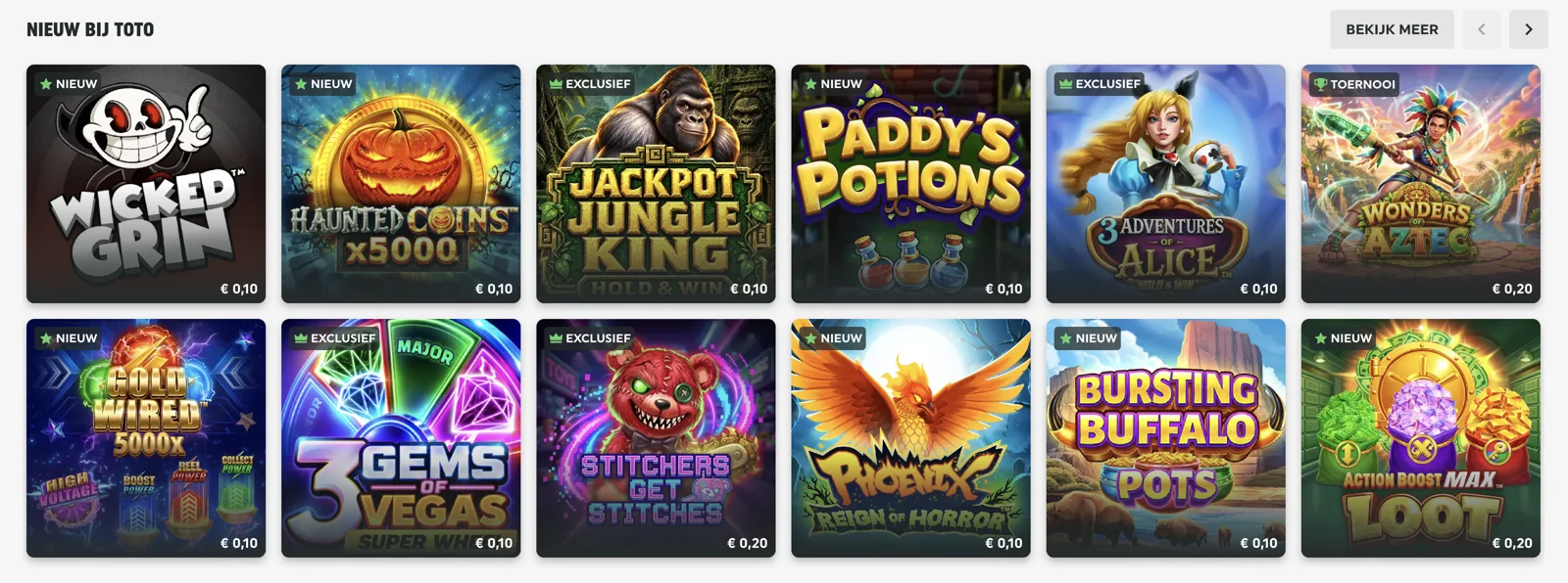Nieuwe slots bij TOTO